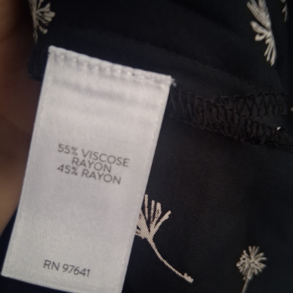 J Jill NWT Satin Dandilion Floral Button Down Blouse Top Business Casual 2X - Picture 5 of 6